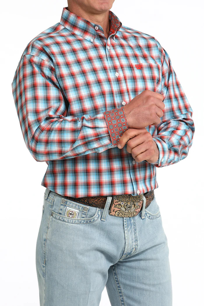 Cinch Mens Classic Fit Button Down L/S Shirt - Multi - MTW1106096