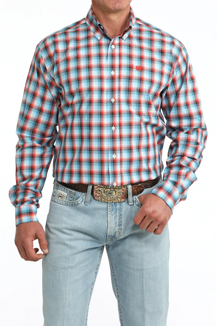 Cinch Mens Classic Fit Button Down L/S Shirt - Multi - MTW1106096