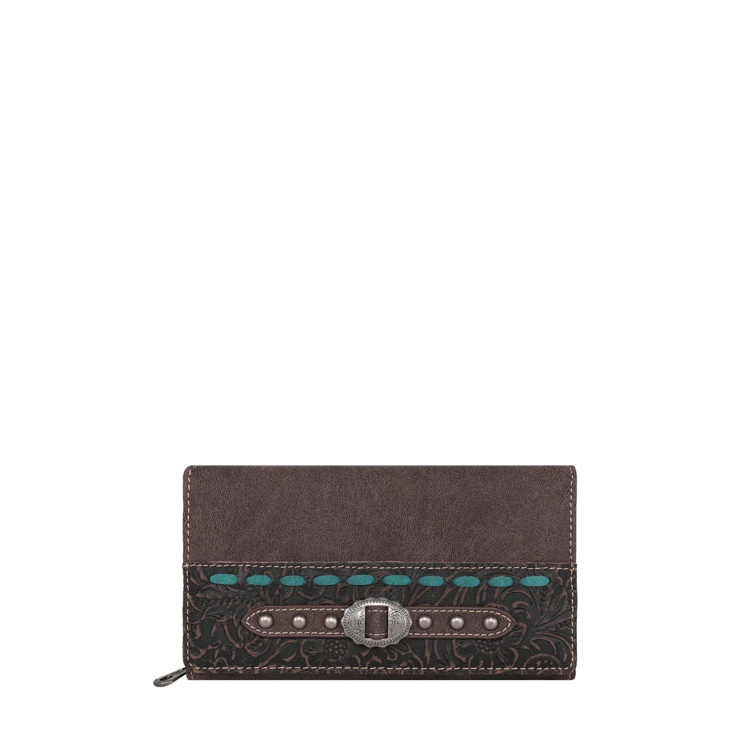 Montana West Tooled  Collection Wallet - Coffee - MW1205-W010