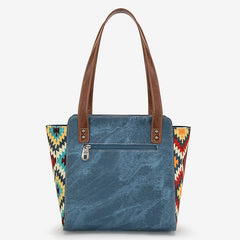 Montana West Aztec Jean Denim Tote - Jean