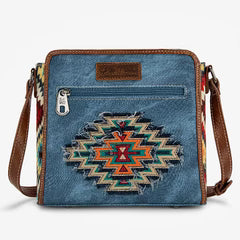 Montana West Aztec Jean Denim Crossbody Bag - Jean