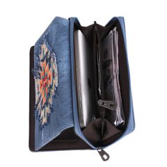 Montana West Aztec Jean Denim Wallet - Jean