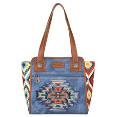Montana West Aztec Jean Denim Tote - Jean