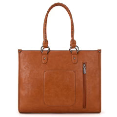 Montana West Tool Fringe Carry Wide Tote Bag - Brown
