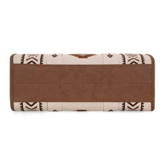 Montana West Aztec Retro Arrows Dual Sided Print Large Tote/Crossbody Bag - Beige
