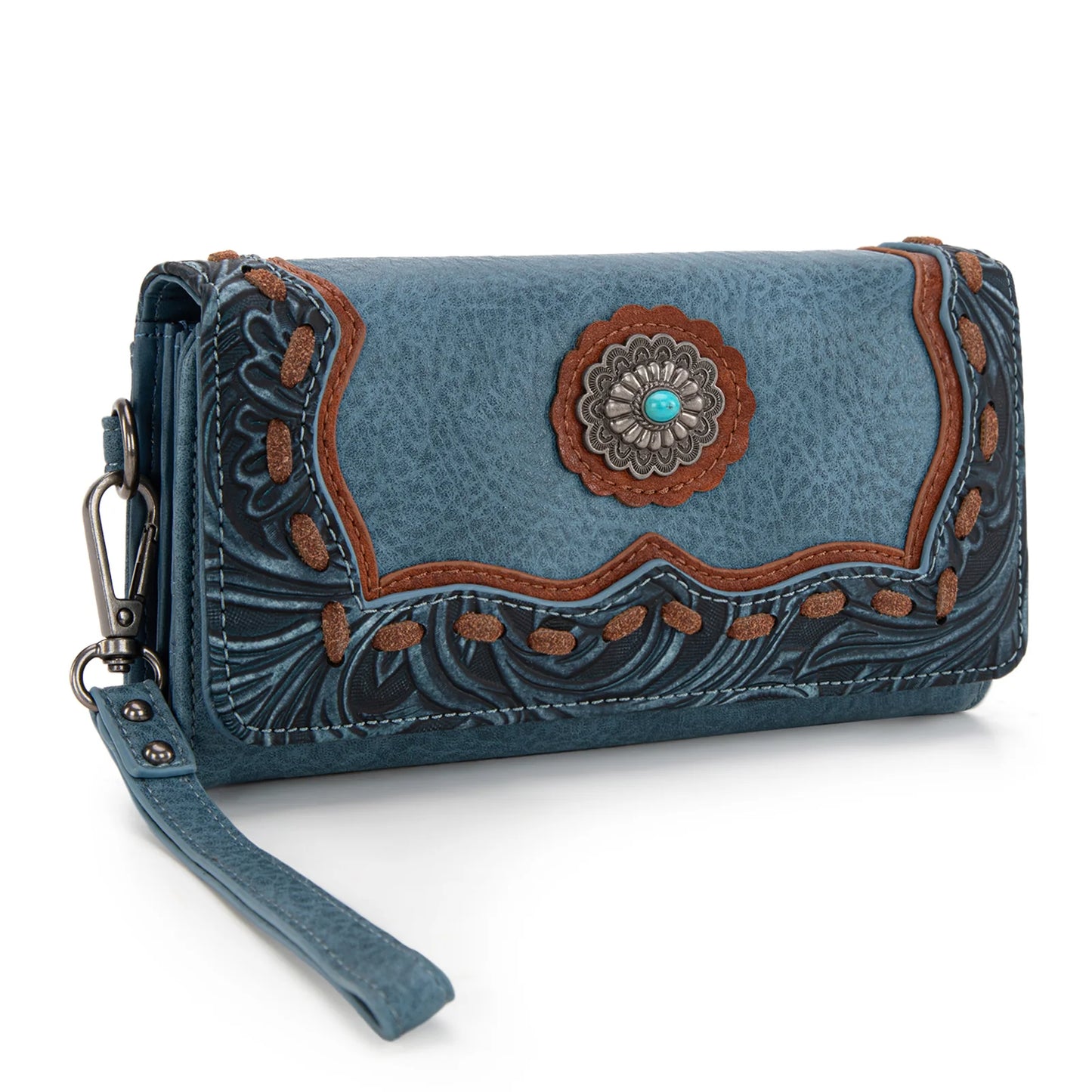 Trinity Ranch Concho Wallet - Jean