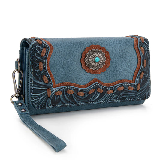 Trinity Ranch Concho Wallet - Jean