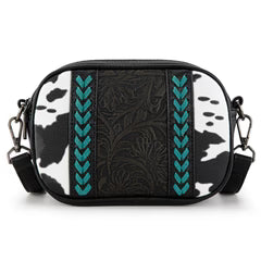 Montana West Tooled Crossbody Bag - Black