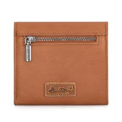 Montana West Genuine Leather Tri-Fold RFID Wallet - Brown