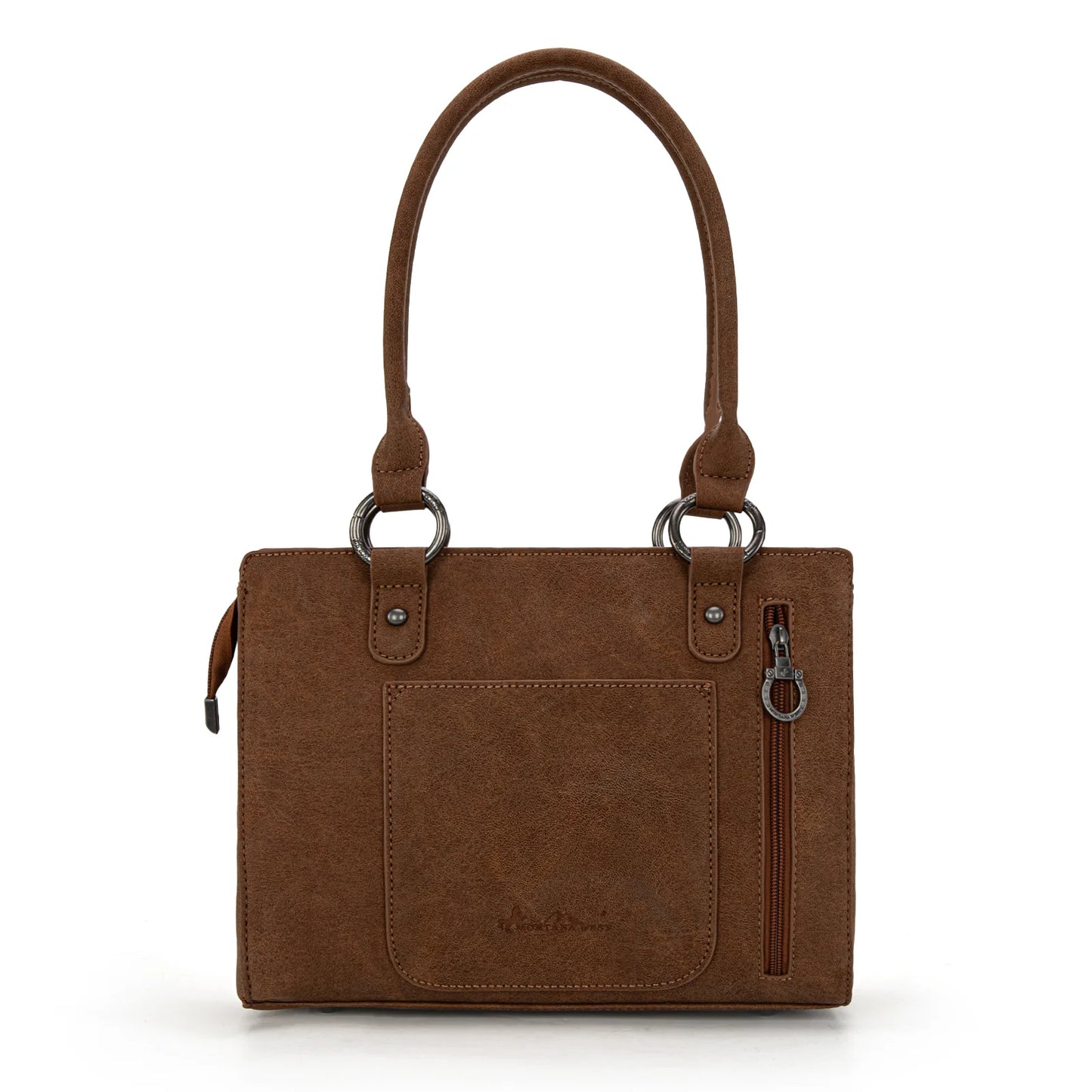 Montana West Cut Out Embroidered Carry Tote - Brown