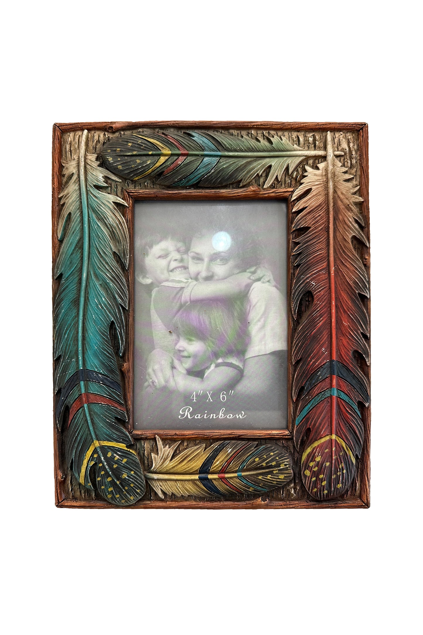 Pure Western Feather Picture Frame - 4" x 6" - P3S1902GFT