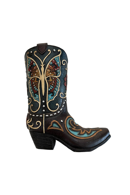 Pure Western Butterfly Boot Vase - P3S1927GFT