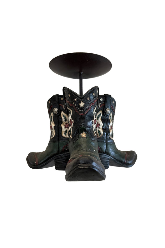 Pure Western Boot Candle Holder - P3S1930GFT