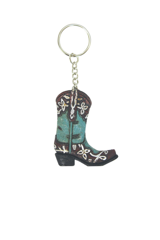 Pure Western Boot Turquoise Keychain - P3S1934GFT