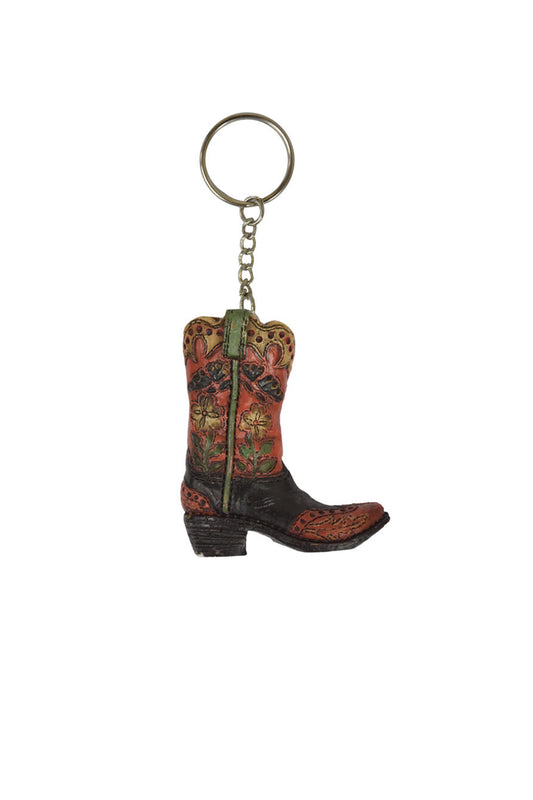 Pure Western Boot Butterfly and Flower Keychain - P3S1936GFT