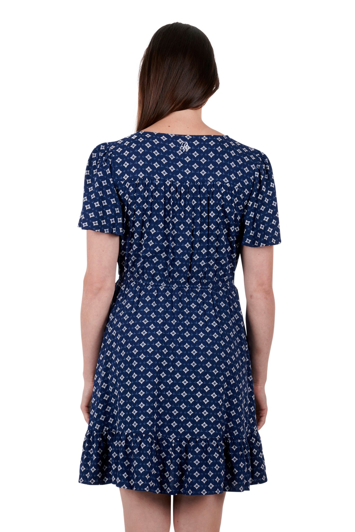 Pure Western Ladies Bethany Short Sleeve Dress - Navy - P3S2400696