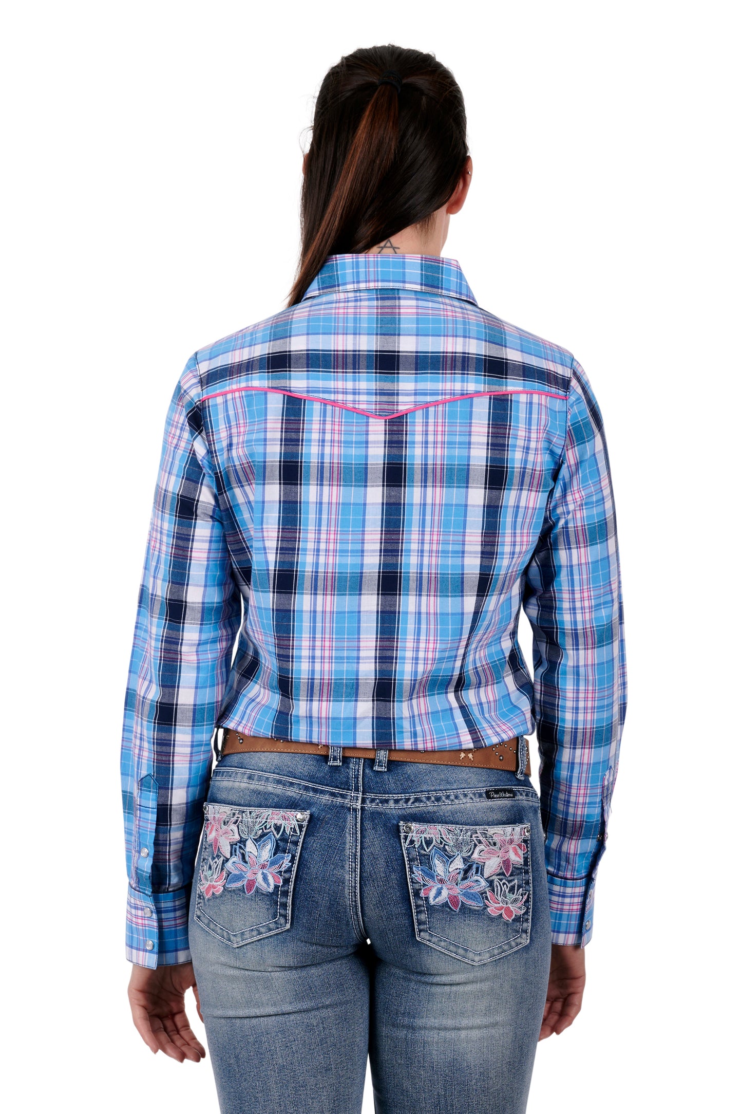 Pure Western Ladies Shiloh L/S Shirt - Blue - P3S2573787