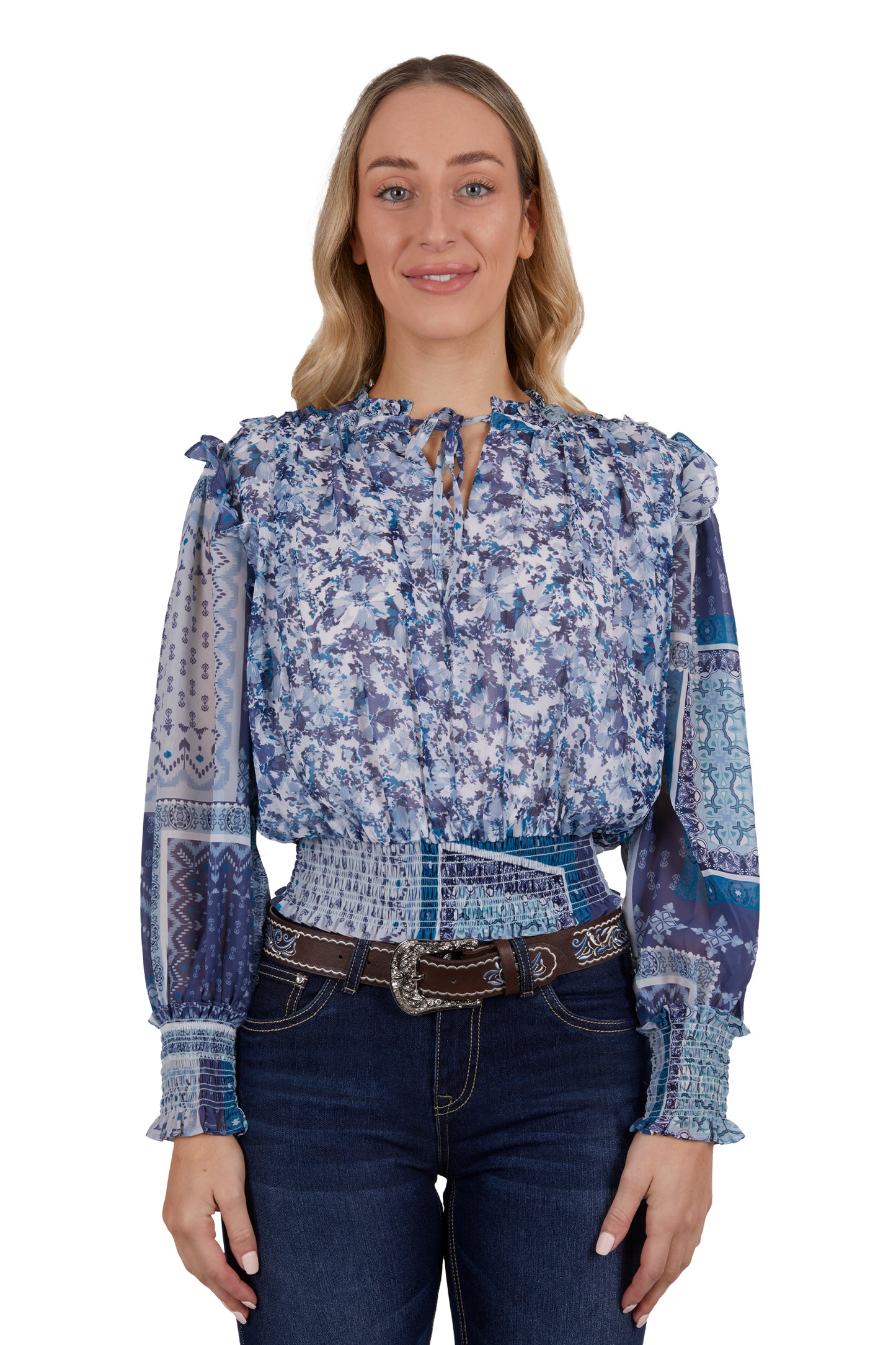 Pure Western Ladies Vivian Blouse - P4W2543912 - On Sale