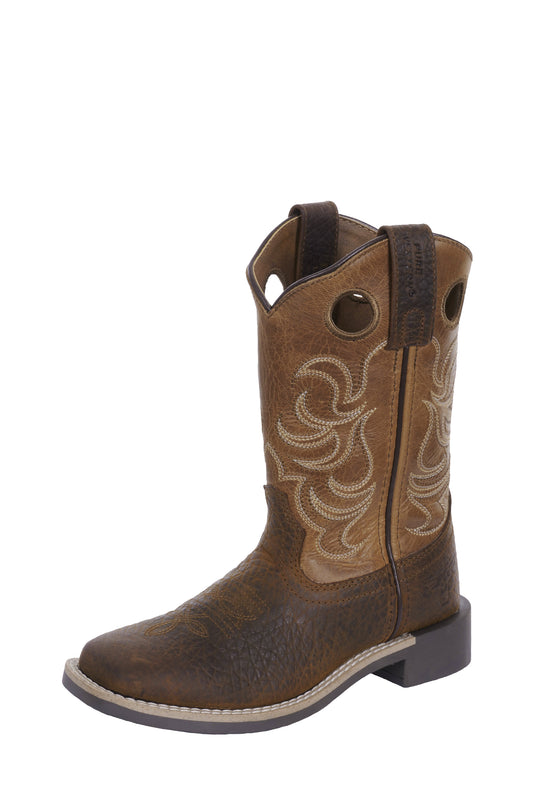 Pure Western Childrens Lincoln Boot - Brown/Tan - PCP78103C