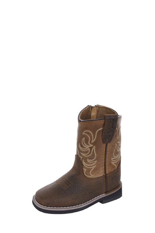 Pure Western Toddlers Lincoln Boot - Brown/Tan - PCP78103T