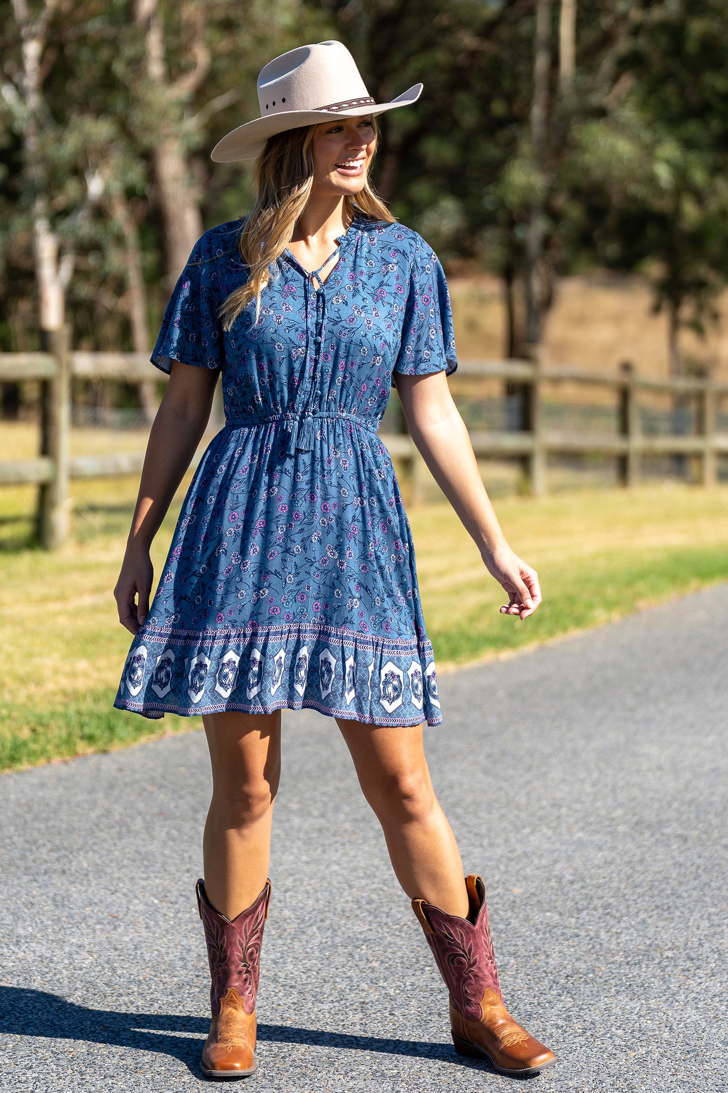 Pure Western Farrah Short Sleeve Dress - P5S2400111