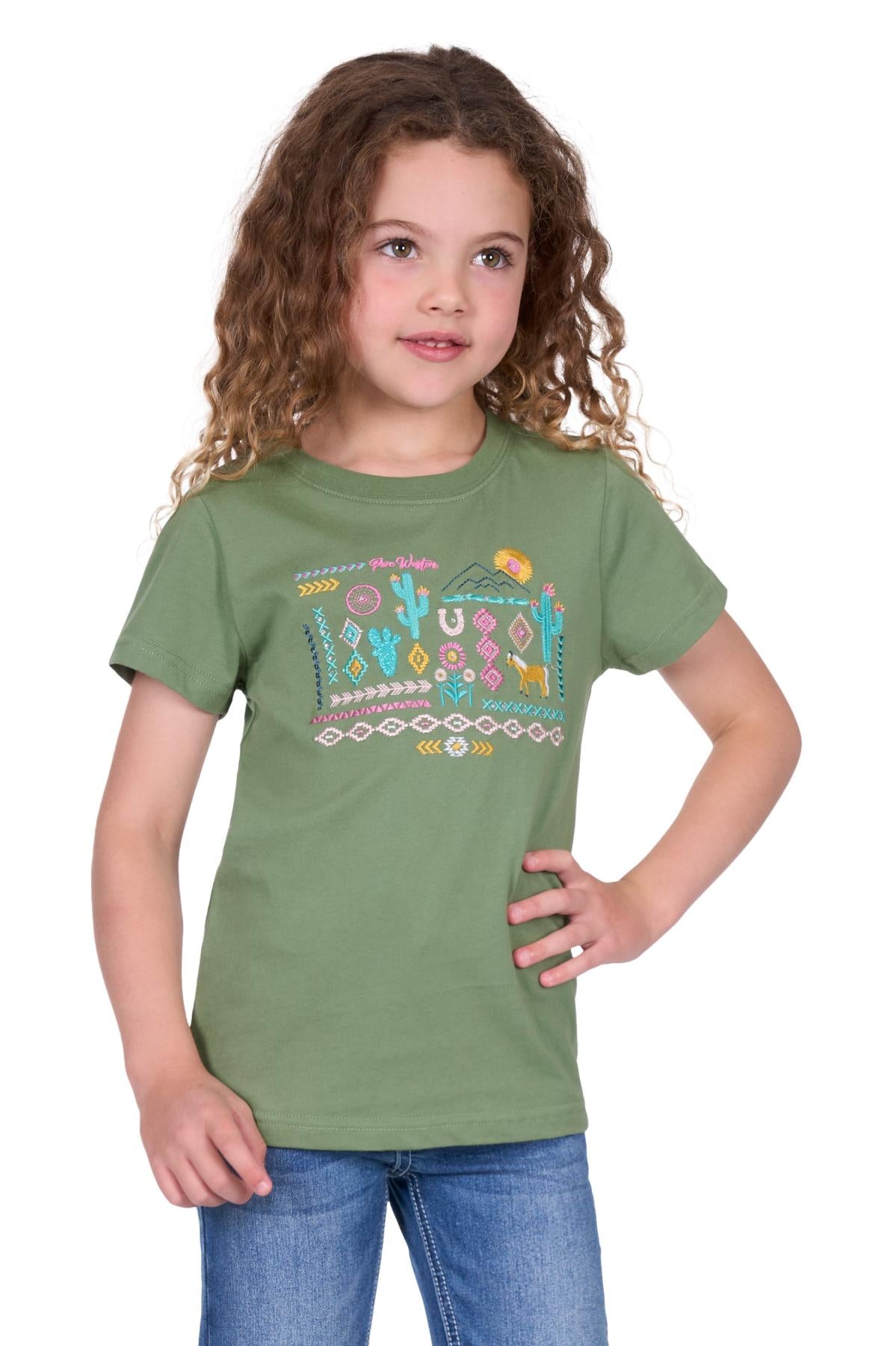 Pure Western Girls Candice S/S Tee - P5S5576143