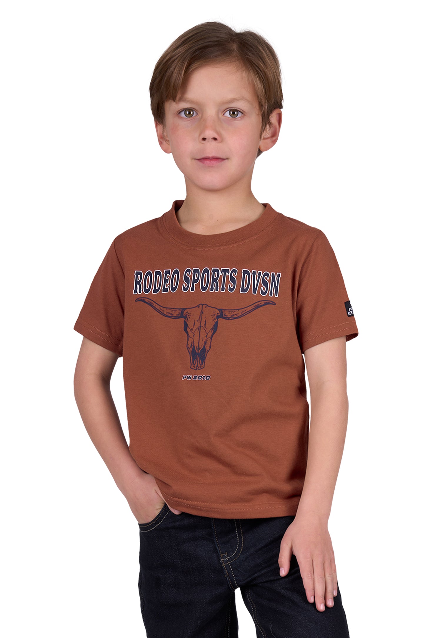 Pure Western Boys Mack S/S Tee - Rust