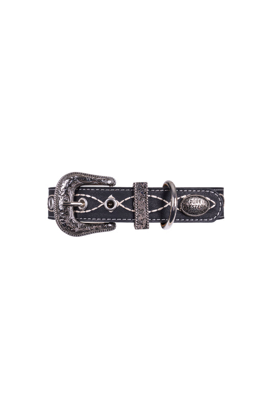 Pure Western Carey Dog Collar - Black - P6S2937CLR