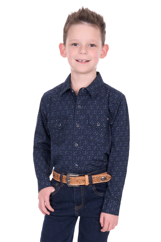 Pure Western Boys Marc Print L/S Shirt - P6W3100161