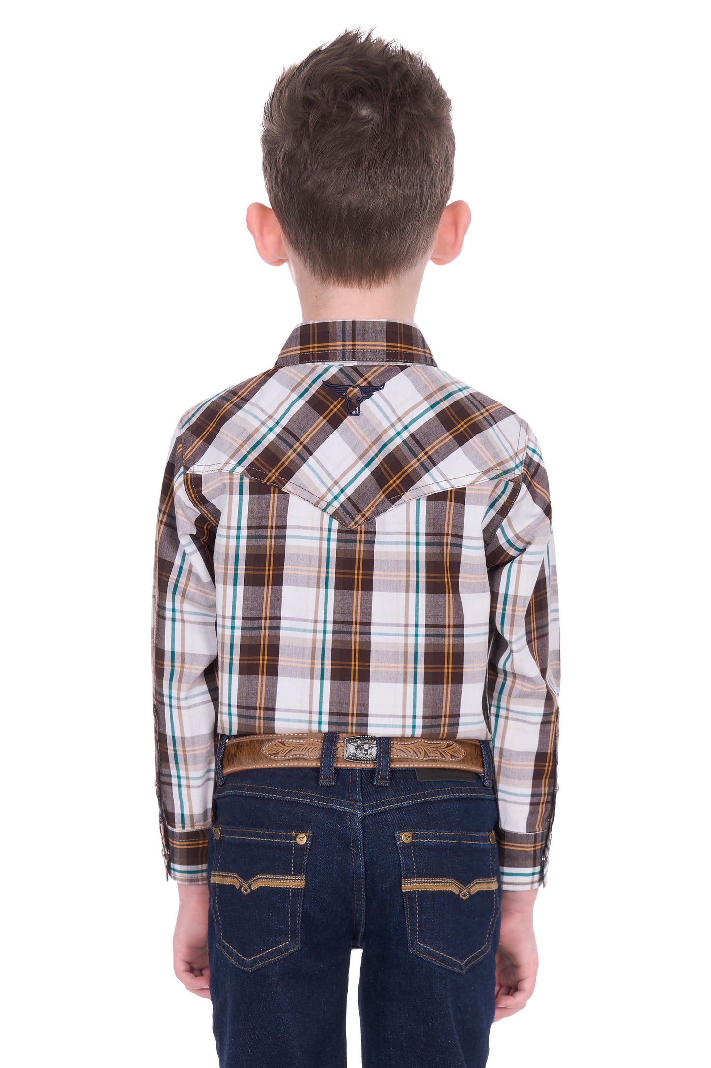 Pure Western Boys Roger Check L/S Shirt - P6W3100162