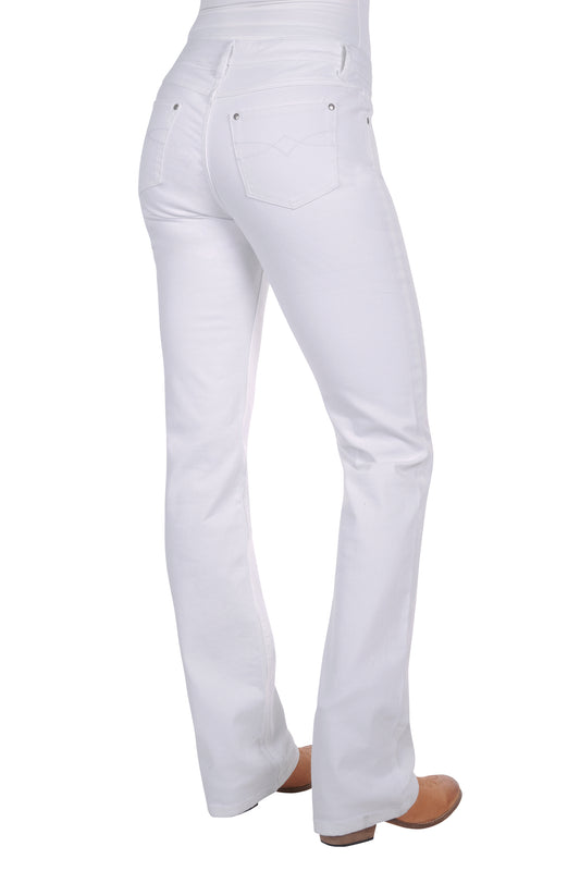 Pure Western Ladies White Jean - PCP2203014