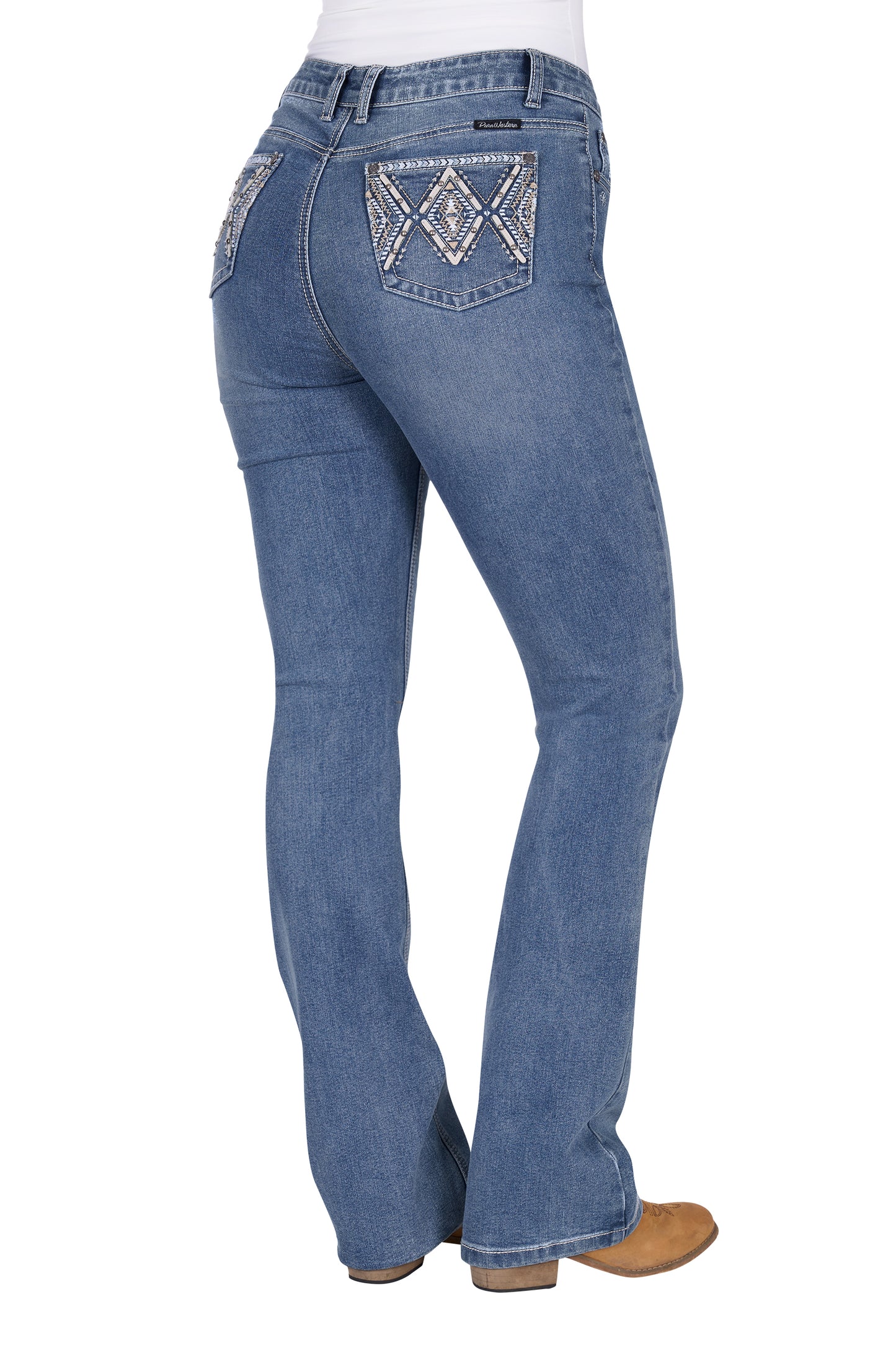 Pure Western Pam Ladies Hi Rise Boot Cut Jean