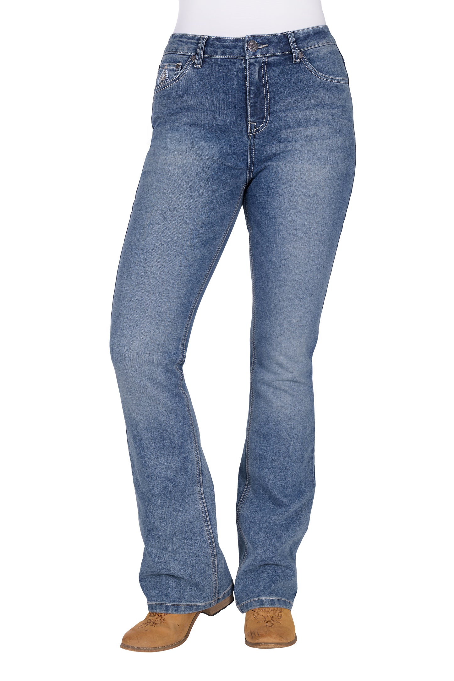 Pure Western Pam Ladies Hi Rise Boot Cut Jean