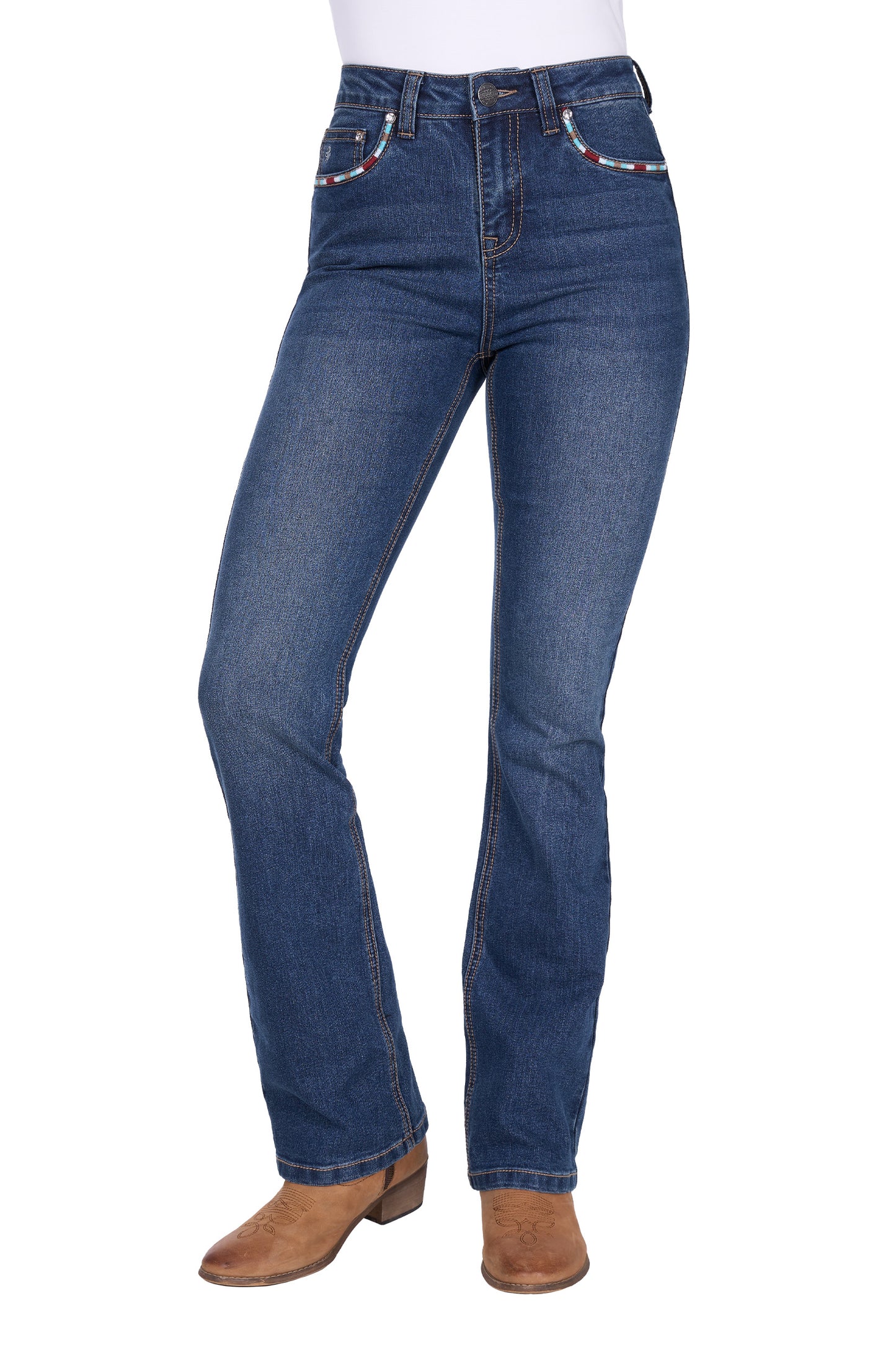 Pure Western Ladies Mary Hi Rise Bootcut Jean - PCP2213233