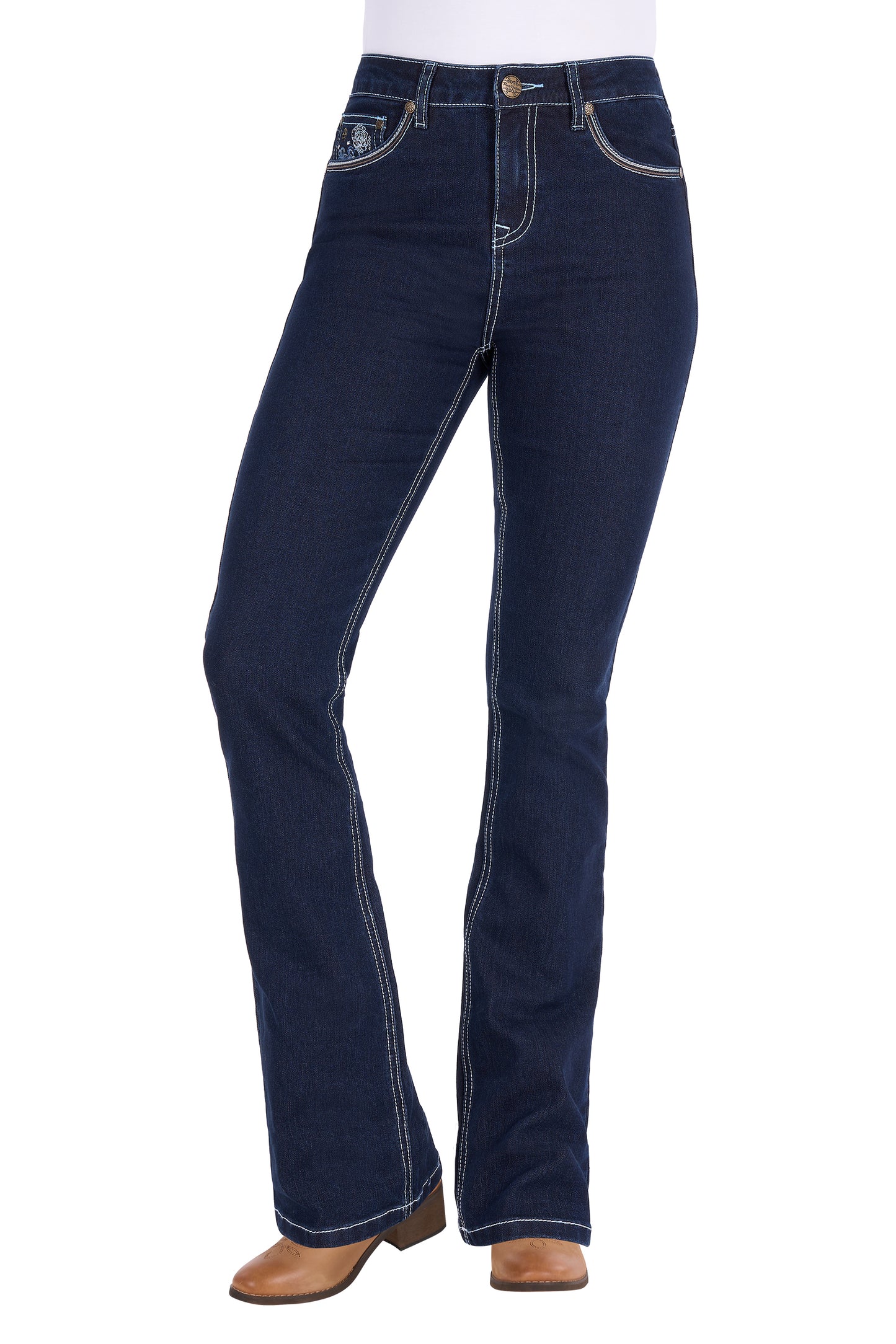 Pure Western Ladies Daph High Rise Boot Cut Jean 30" Leg - PCP2213422