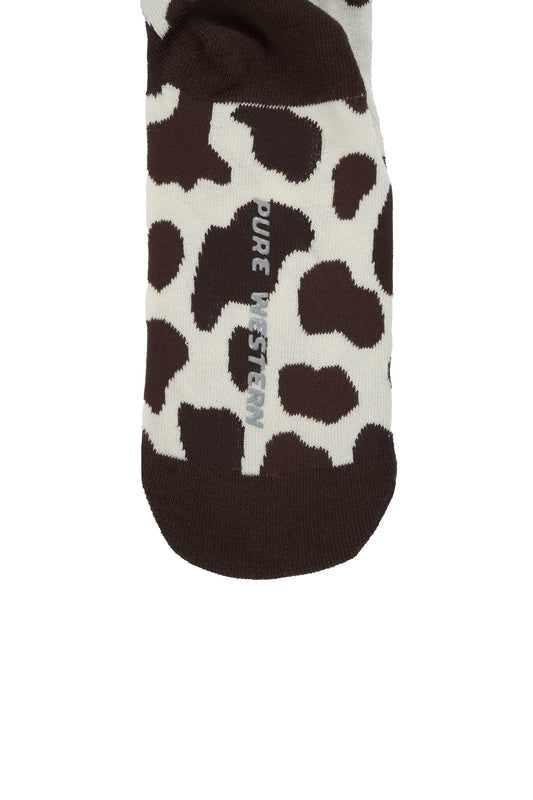 Pure Western Kids Crew Socks - Twin Pack - Black/Tan