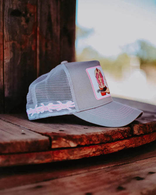 Little Spurs & Co Toddler Grey Cap