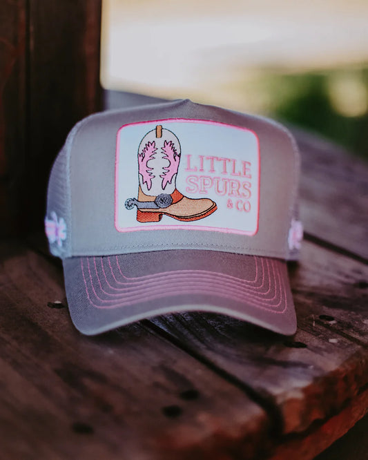 Little Spurs & Co Toddler Grey Cap
