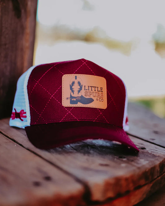 Little Spurs & Co Toddler Maroon Cap