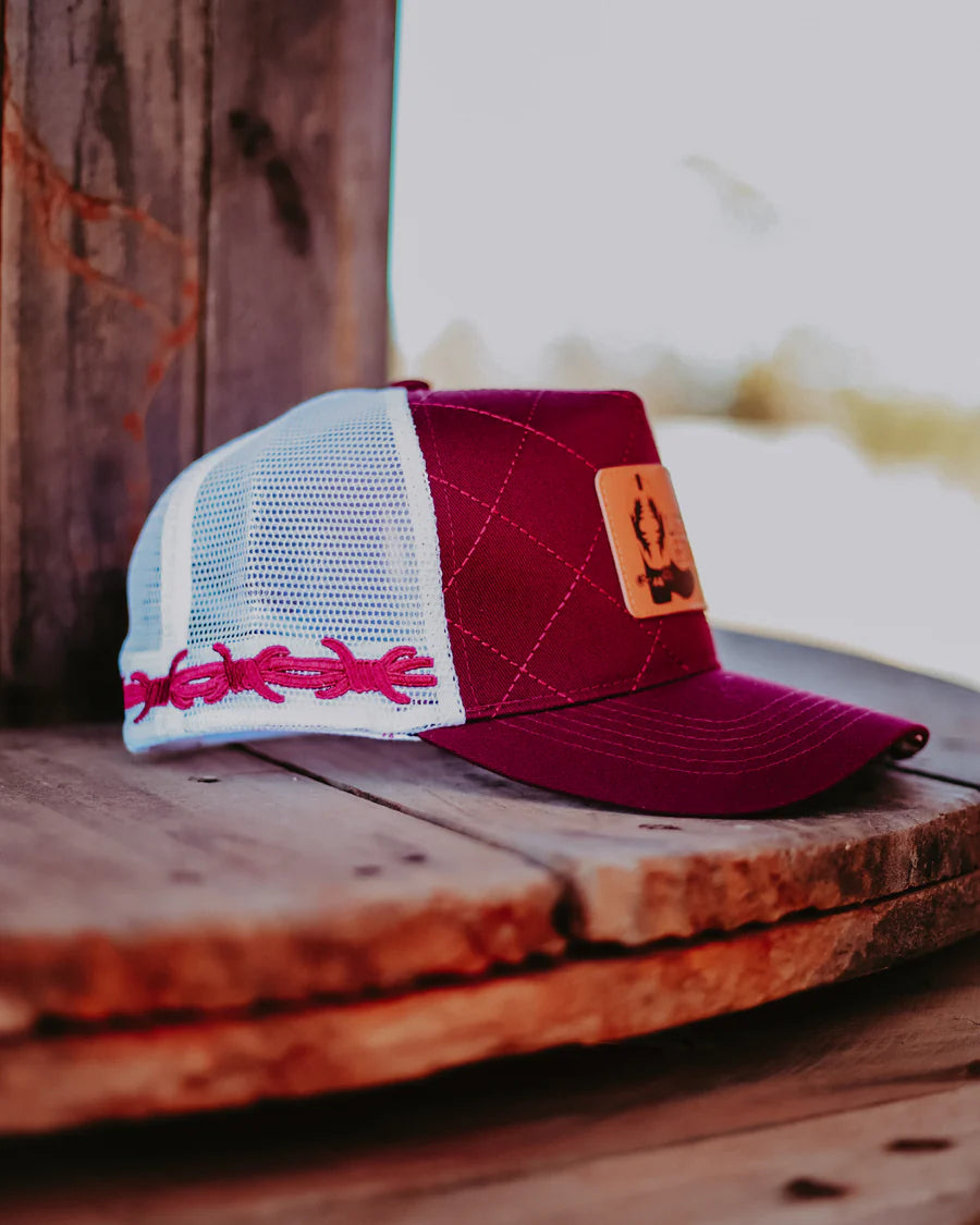 Little Spurs & Co Toddler Maroon Cap
