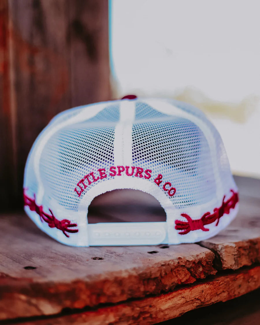 Little Spurs & Co Toddler Maroon Cap