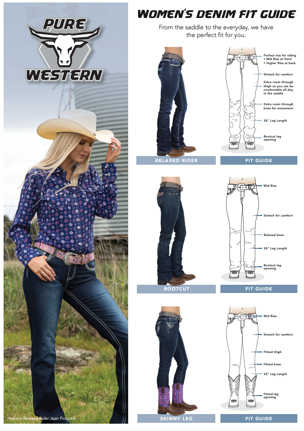 Pure Western Ladies Indiana Relaxed Rider Jean- 36Leg