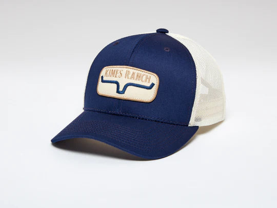 Kimes Ranch Rolling Trucker Hat - Carbon Blue