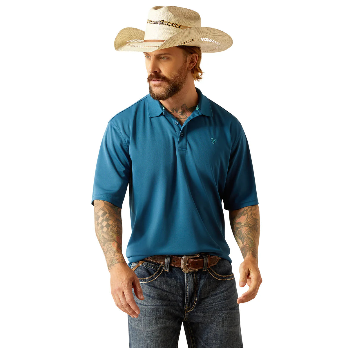 Ariat Mens TEK Polo - 10055251 - Blue Sapphire