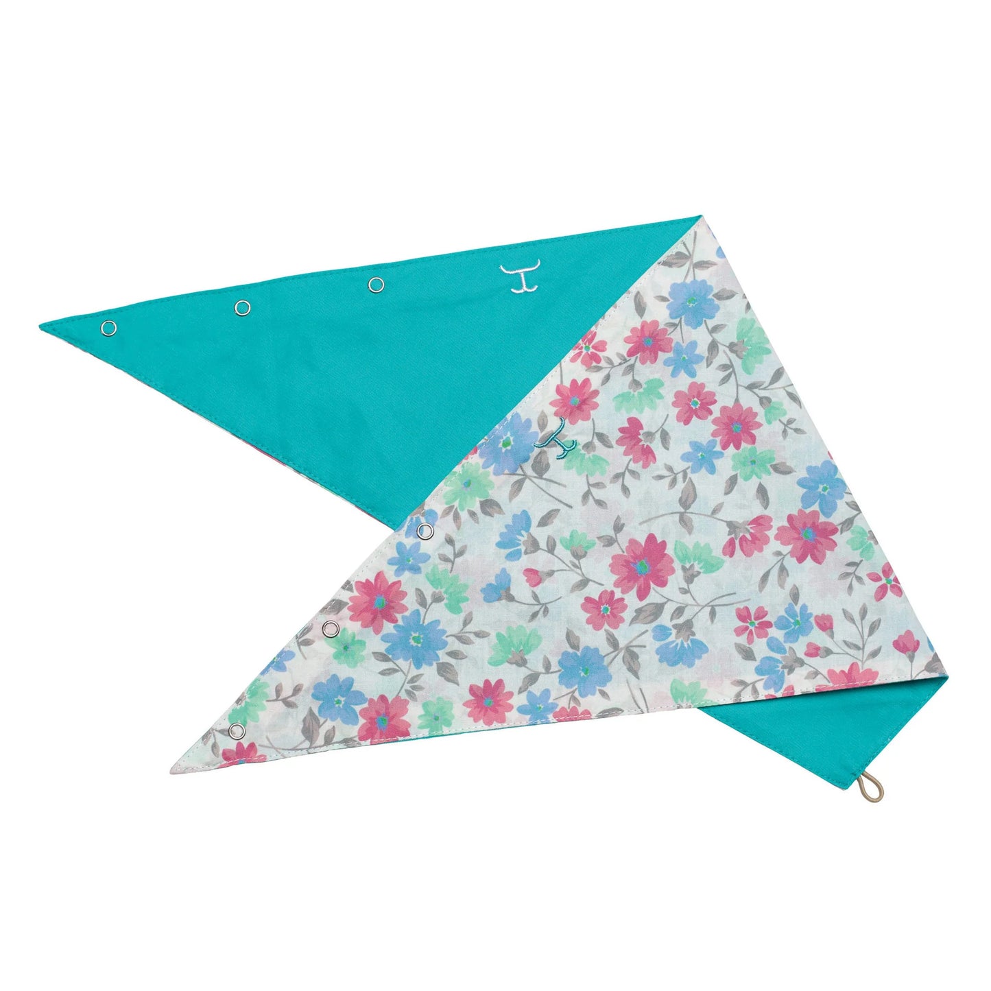 JC Ladies Carlee Double Sided Scarf - SCF2633 - Turquoise/White