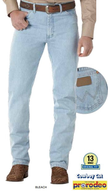 Wrangler Mens Cowboy Cut Original Jean - 13MWZGH34 - Bleach