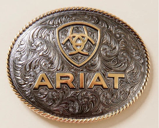 Ariat Unisex Belt Buckle Oval Rope Edge - A37063
