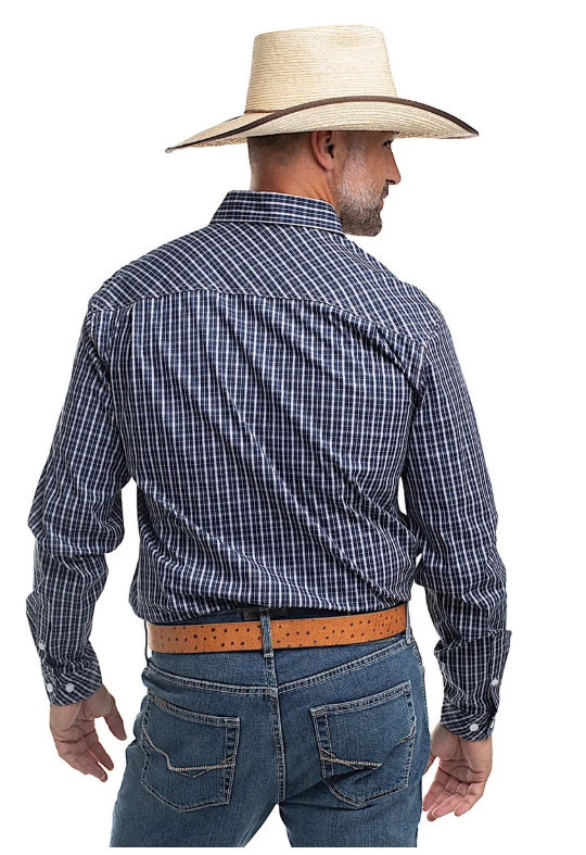 Just Country Mens Austin Full Button Print Workshirt - MWLS2666