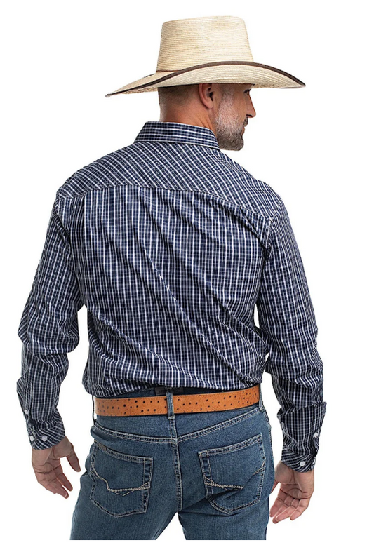 Just Country Mens Austin Full Button Print Workshirt - MWLS2666