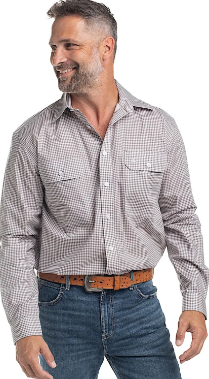 Just Country Mens Austin Full Button Print Workshirt - MWLS2640